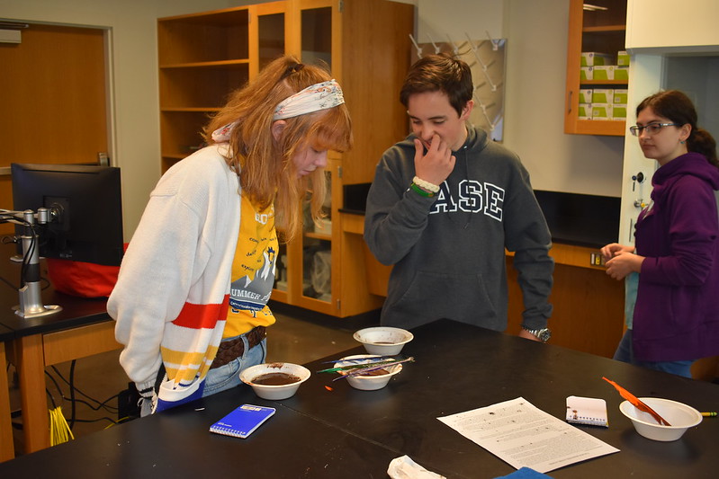 Kids participating in experiment