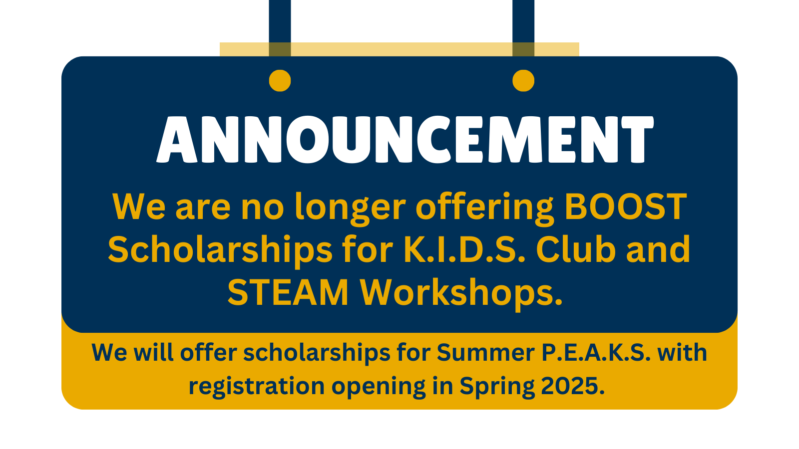 BOOST Scholarships update - fall 2024